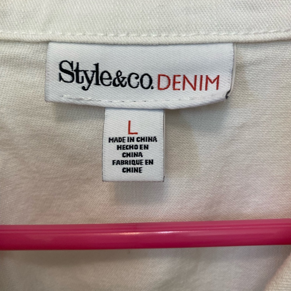 Style & Co. White Jean Jacket - Picture 2 of 12